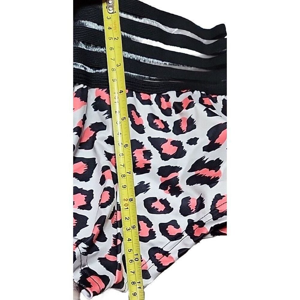 Sexy Leopard Print Medium High Waisted Yoga Shorts - Lift & Tone Your Curves! - Picture 4 of 5